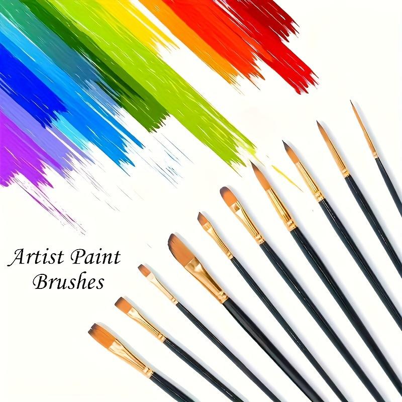 Model Kit Acrylic Paint - 12 adet naylon kıl fırça seti