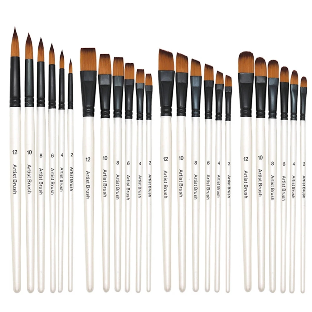 Model Kit Acrylic Paint - 12 adet sanatçı boya fırçaları seti