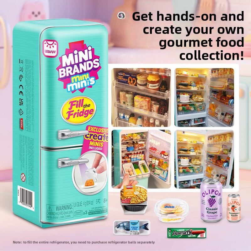 Model Kitchen Set - LED Işıklı Mini Buzdolabı Oyuncak Seti