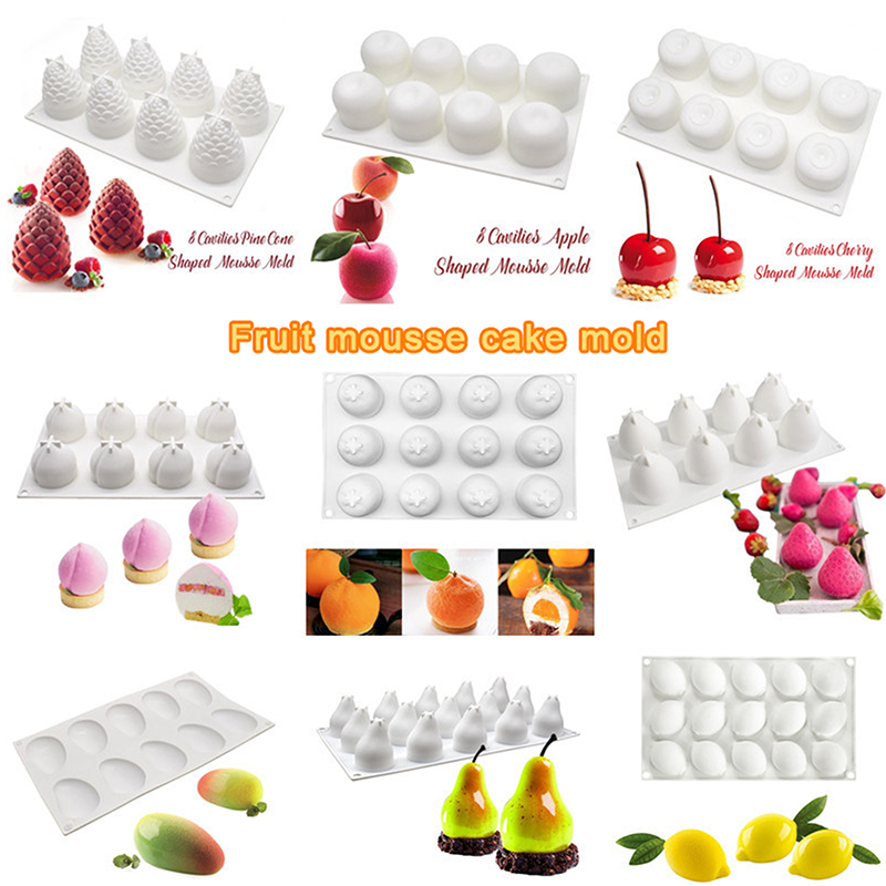 Model Kitchen Set - Gıda Sınıfı Silikon Meyve Serisi Kek