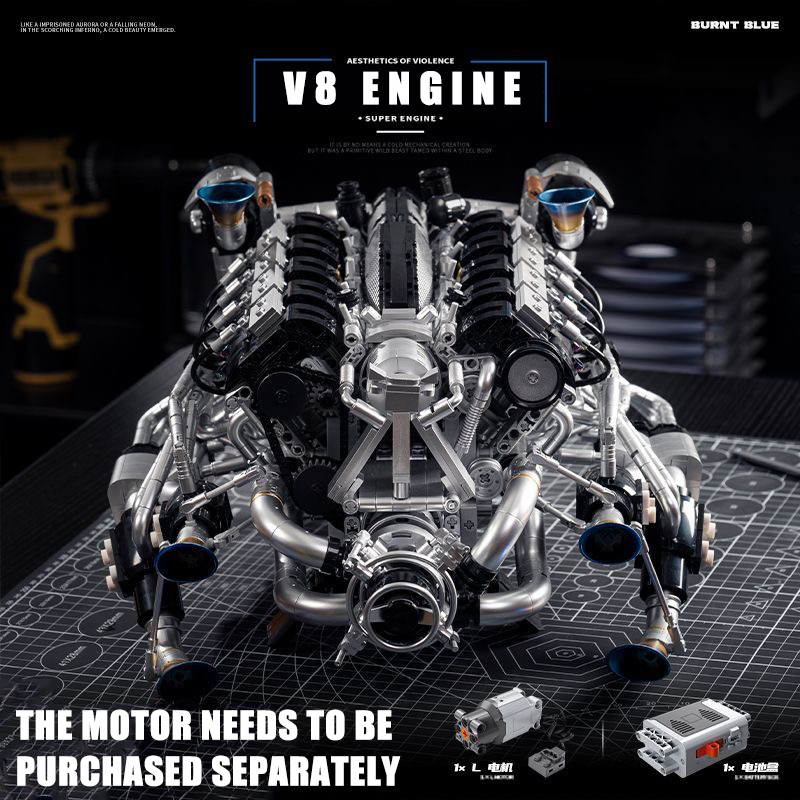 MOC Supercar V8 Motor Yapım Bl - Model Kit V8 incelemesi ve fiyatı