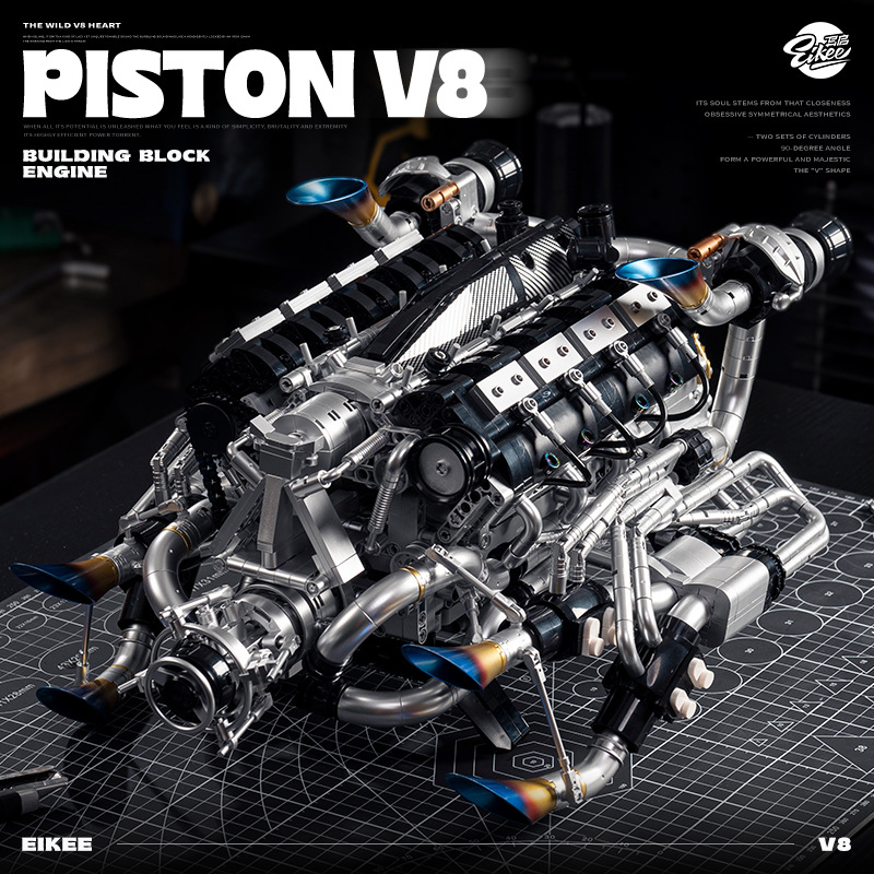 Teknik Süper Araba V8 Motor Ya - Model Kit V8 incelemesi ve fiyatı