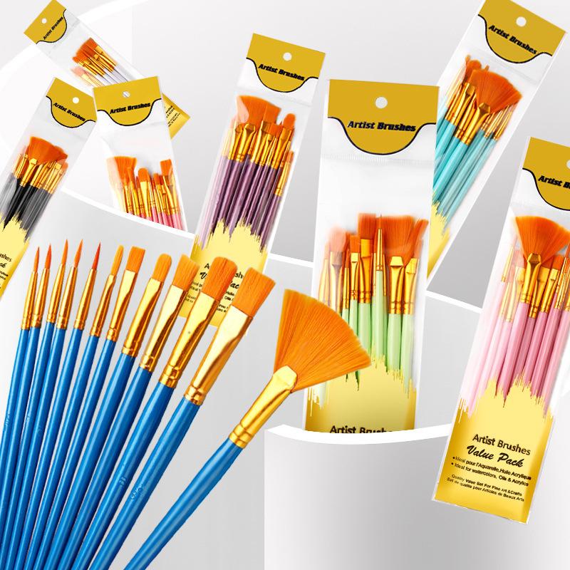 12 adet naylon kıl fırça seti  - Model Kit Acrylic Paint incelemesi ve fiyatı