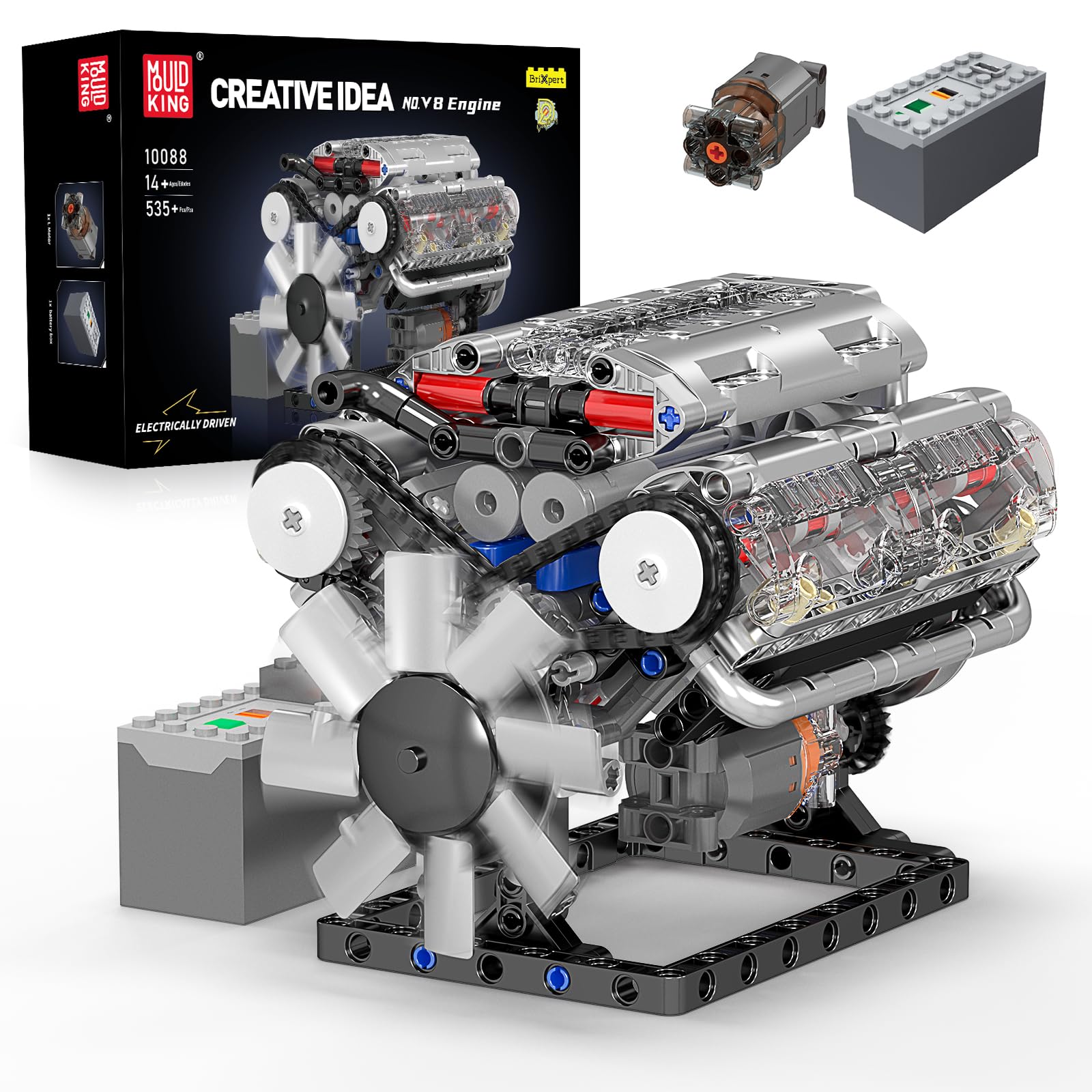 Mould King 10088 V8 Motor Yapı - Model Kit V8 incelemesi ve fiyatı
