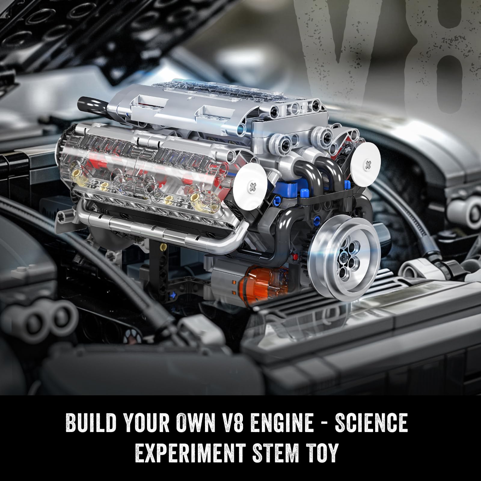 Mould King 10088 V8 Motor Yapı - Model Kit V8 incelemesi ve fiyatı